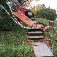 Spiders - Combination of animatronics, flexible furry spiders, and beef netting turned into spider web